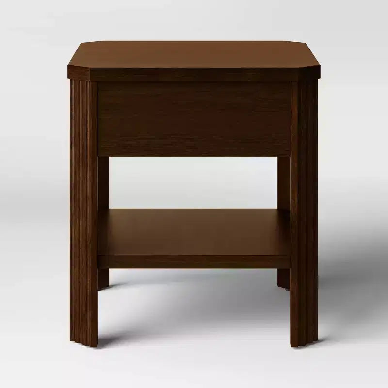 Laguna Nigel Fluted Side Table Brown - Threshold™ designed with Studio McGee