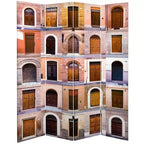 Divisorio Paravento a 4 Pannelli 1.80m a Due Lati con Porte - Oriental Furniture: Qualità da Galleria, Nessun Montaggio Richiesto