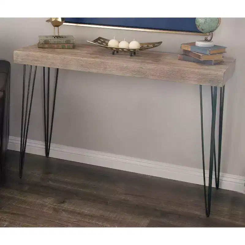 Consolle Rettangolare Moderna in Legno Marrone - Olivia & May