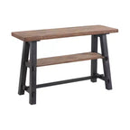 Consolle da 48" Odin in Legno Massello con Scaffale Nero - Alaterre Furniture: Stile Mid-Century, Struttura in Pino, Facile da Montare