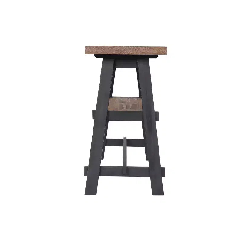 Consolle da 48" Odin in Legno Massello con Scaffale Nero - Alaterre Furniture: Stile Mid-Century, Struttura in Pino, Facile da Montare