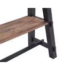 Consolle da 48" Odin in Legno Massello con Scaffale Nero - Alaterre Furniture: Stile Mid-Century, Struttura in Pino, Facile da Montare