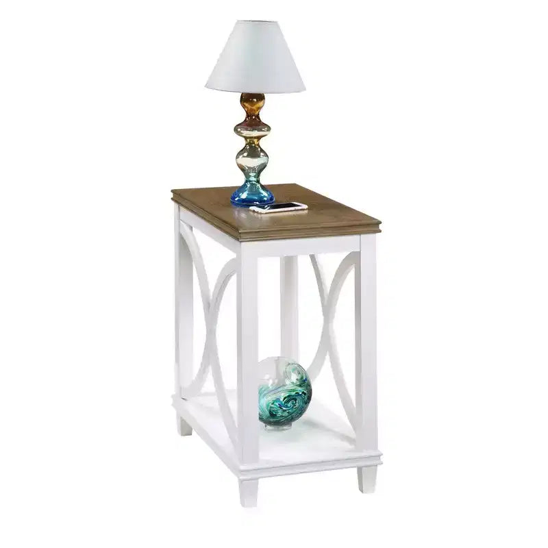 Tavolino Florence piano effetto legno/struttura bianca - Breighton Home