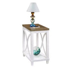 Tavolino Florence piano effetto legno/struttura bianca - Breighton Home
