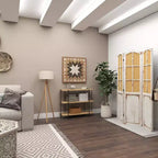 Contemporary Metal Console Table - Olivia & May: Fixed Shelf, Wood Top, No Assembly Required