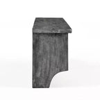 48" Pomona Metal and Wood Entryway Coat Hook with Storage Cubbies Slate Gray - Alaterre Furniture