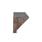 Alaterre Furniture 40" Davenport Coat Hook with Shelf Light Amber: Modern Tiered Wall Mounted Rack, 5 Hooks, Wood Frame