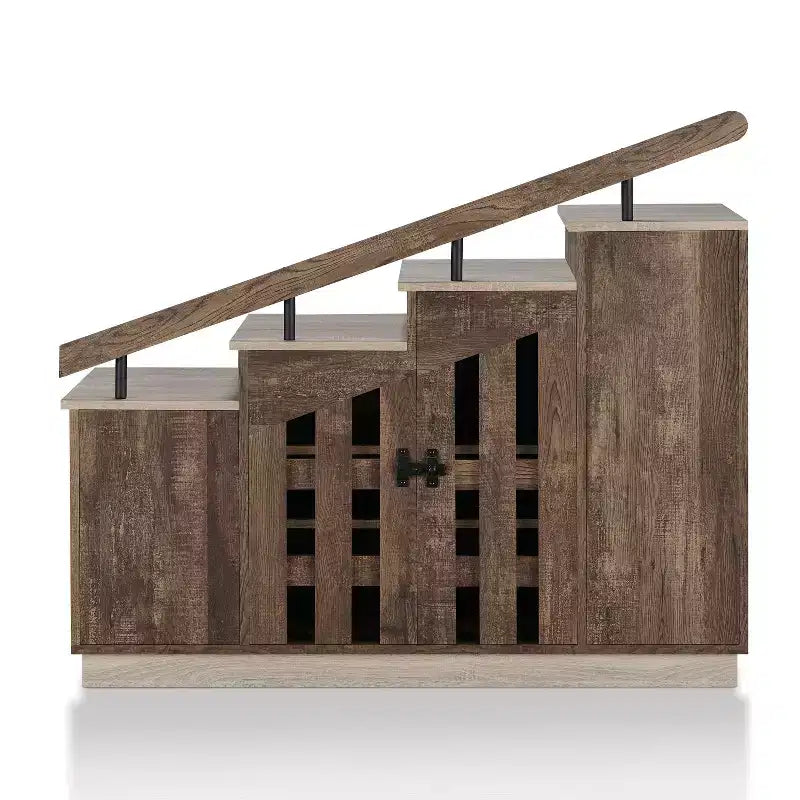 Kelville Shoe Storage Cabinet Reclaimed Oak - miBasics: Metal Frame, Adjustable Shelves, Holds 12 Pairs