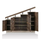 Kelville Shoe Storage Cabinet Reclaimed Oak - miBasics: Metal Frame, Adjustable Shelves, Holds 12 Pairs