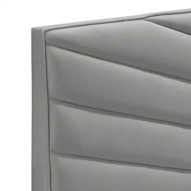 Letto imbottito con piattaforma King Sidney grigio - Adore Decor