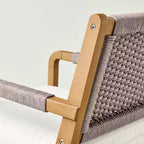 Wood & Rope Outdoor Patio Chair & Ottoman - Hearth & Hand™ with Magnolia: Weather-Resistant, Farmhouse Style