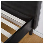 Letto a piattaforma in similpelle marrone scuro - Sleep Revolution