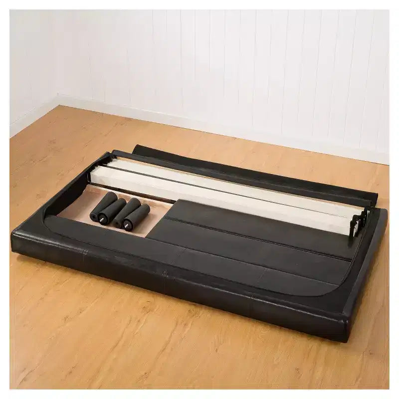 Letto a piattaforma in similpelle marrone scuro - Sleep Revolution