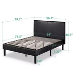 Letto a piattaforma in similpelle marrone scuro - Sleep Revolution