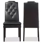 Set of 2 Dylin Modern and Contemporary Faux Leather Dining Chairs - Baxton Studio