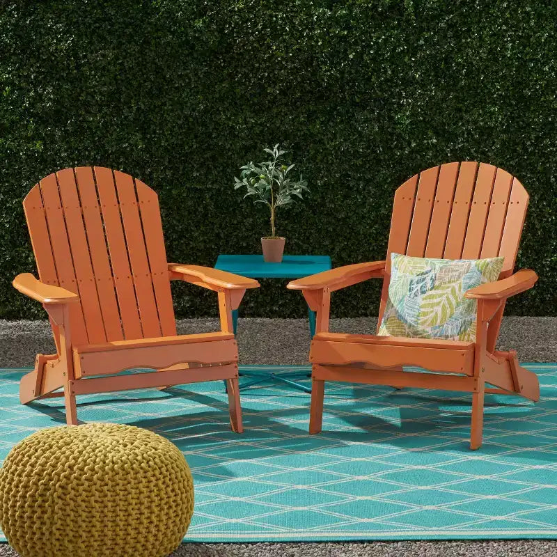 Set di 2 sedie pieghevoli Adirondack in legno Hanlee - Christopher Knight Home