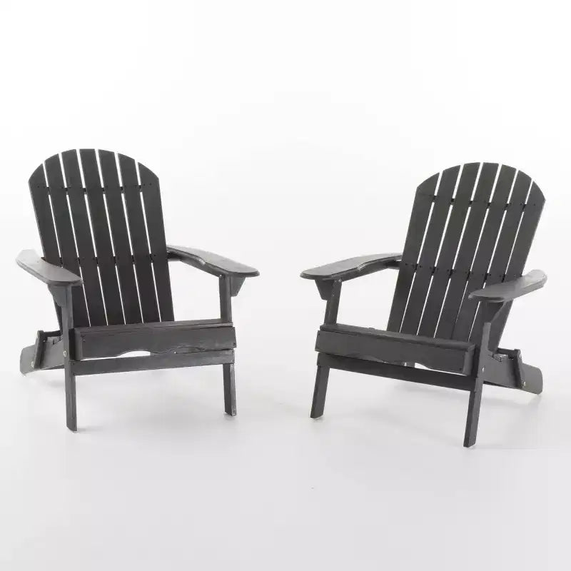 Set di 2 sedie pieghevoli Adirondack in legno Hanlee - Christopher Knight Home