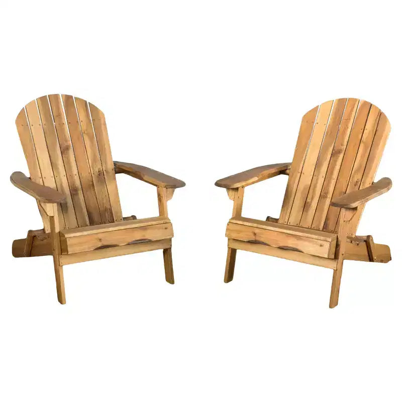 Set di 2 sedie pieghevoli Adirondack in legno Hanlee - Christopher Knight Home