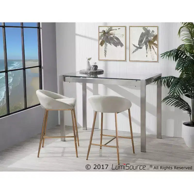 Set di 2 sgabelli da bar alti 26 Matisse Glam - LumiSource