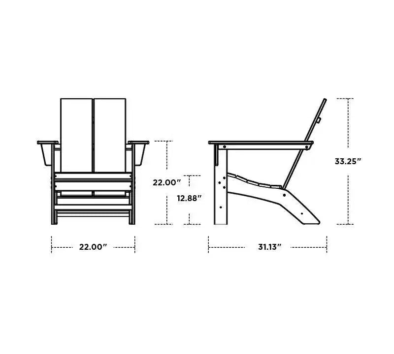 St. Croix Contemporary Adirondack Chair - POLYWOOD