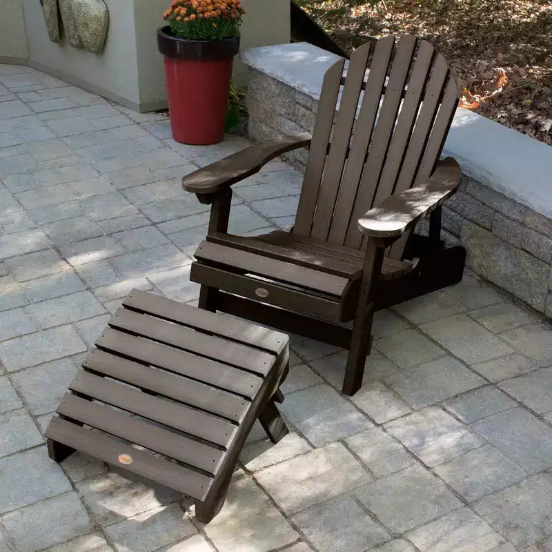 Sedia Adirondack pieghevole e reclinabile Hamilton con poggiapiedi Adirondack pieghevole - Highwood