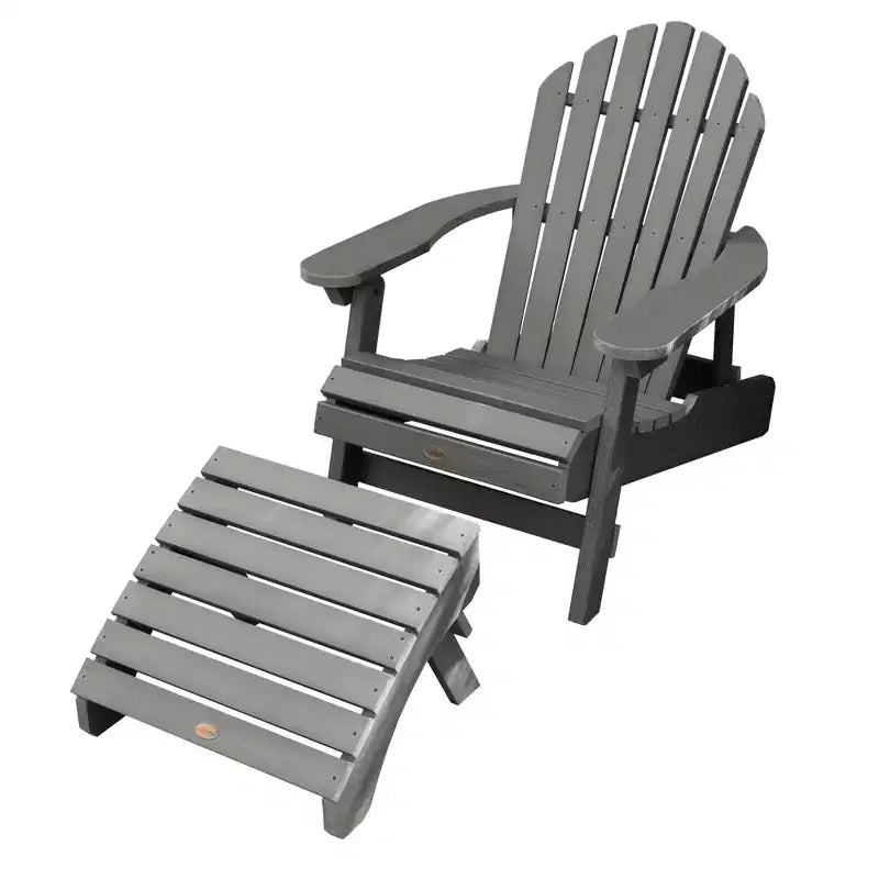 Sedia Adirondack pieghevole e reclinabile Hamilton con poggiapiedi Adirondack pieghevole - Highwood