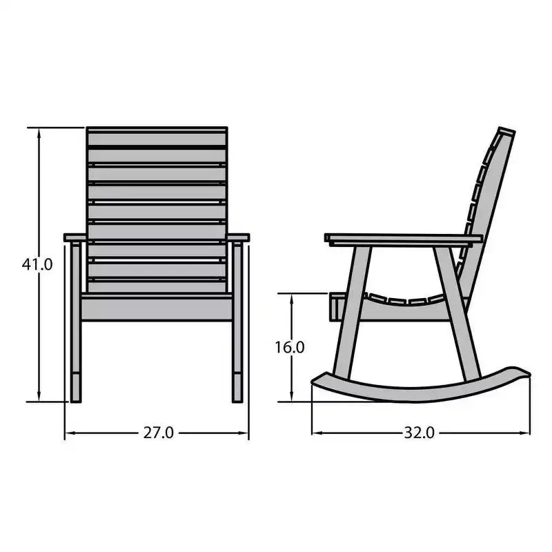 Weatherly Rocking Patio Chair - highwood