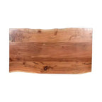 Tavolino da caffè Alaterre Furniture Hairpin in legno con bordo naturale marrone e metallo
