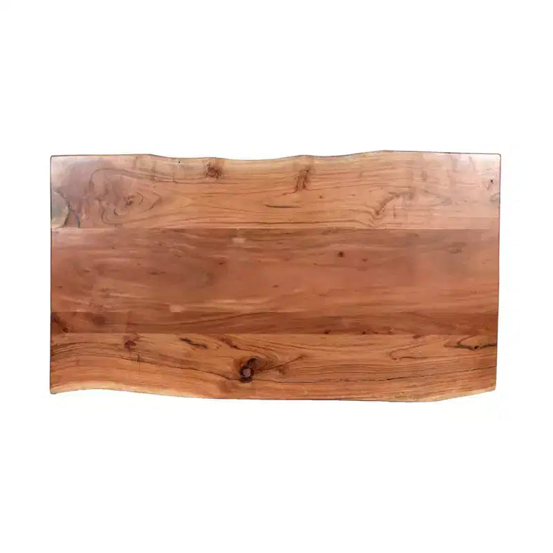 Tavolino da caffè Alaterre Furniture Hairpin in legno con bordo naturale marrone e metallo