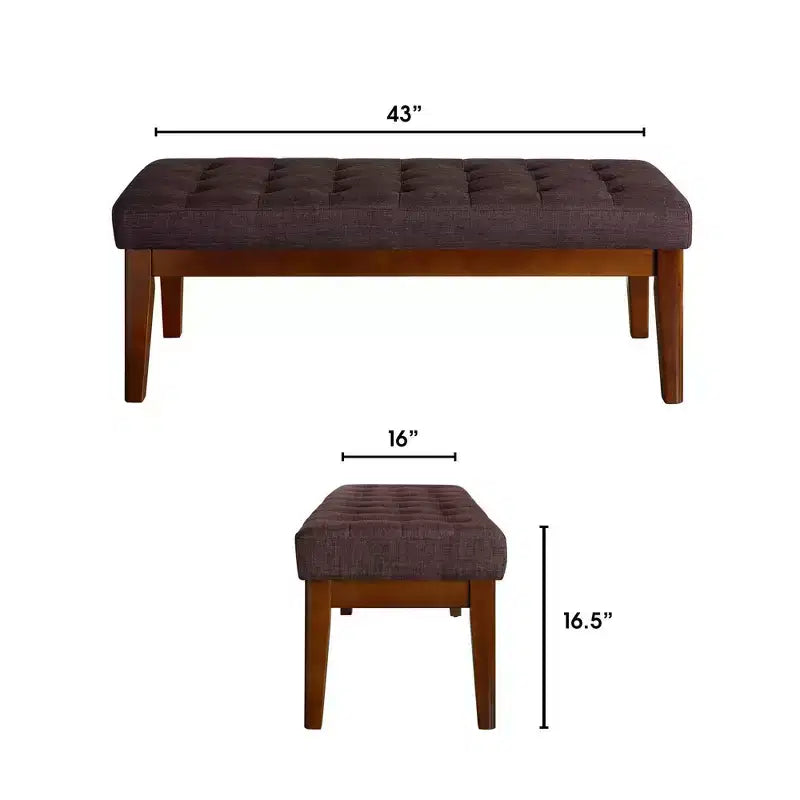 Claire Tufted Upholstered Bench - Adore Decor