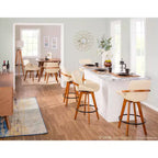 Sgabello da bar Cosmo Mid-Century Modern altezza bancone da 26" - LumiSource