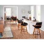Sgabello da bar Cosmo Mid-Century Modern altezza bancone da 26" - LumiSource