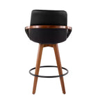 Sgabello da bar Cosmo Mid-Century Modern altezza bancone da 26" - LumiSource