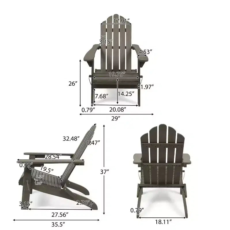 Hollywood Acacia Wood Foldable Patio Adirondack Chair - Christopher Knight Home