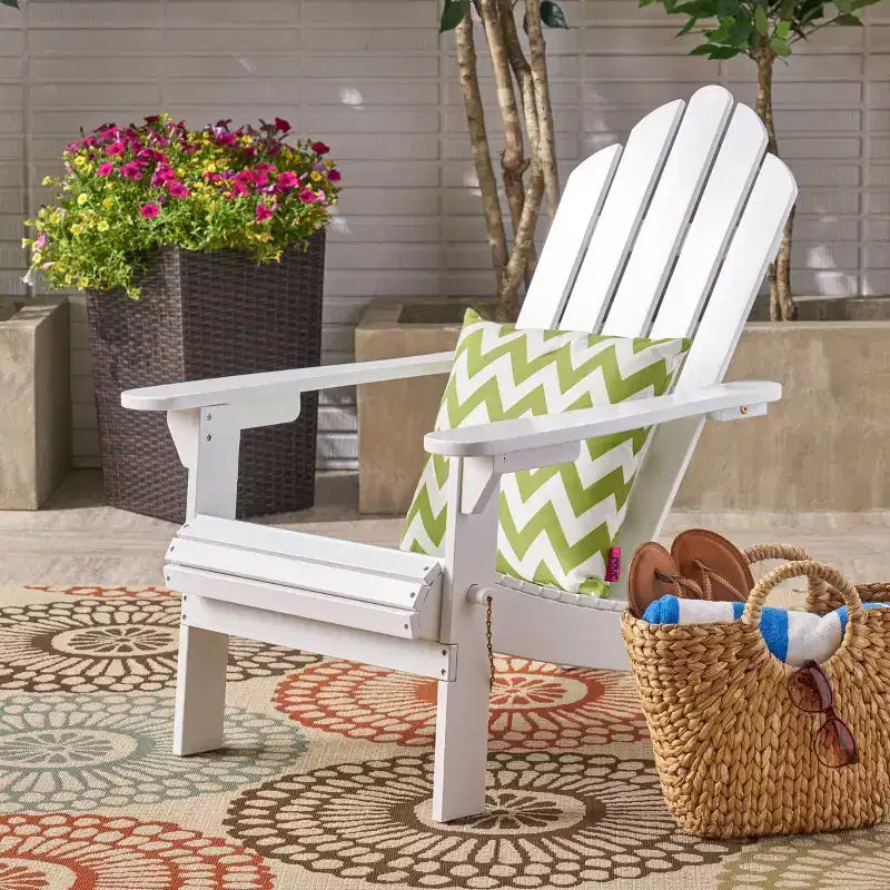 Hollywood Acacia Wood Foldable Patio Adirondack Chair - Christopher Knight Home