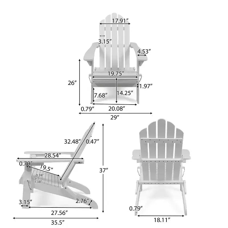 Hollywood Acacia Wood Foldable Patio Adirondack Chair - Christopher Knight Home