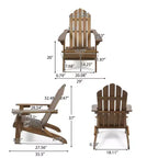 Hollywood Acacia Wood Foldable Patio Adirondack Chair - Christopher Knight Home