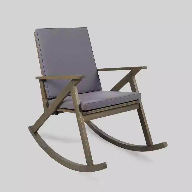 Sedia a dondolo da patio in legno di acacia Gus - Christopher Knight Home