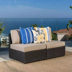 Divano componibile in vimini a 2 pezzi Santa Cruz - Christopher Knight Home