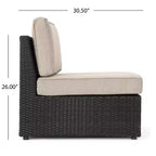 Divano componibile in vimini a 2 pezzi Santa Cruz - Christopher Knight Home
