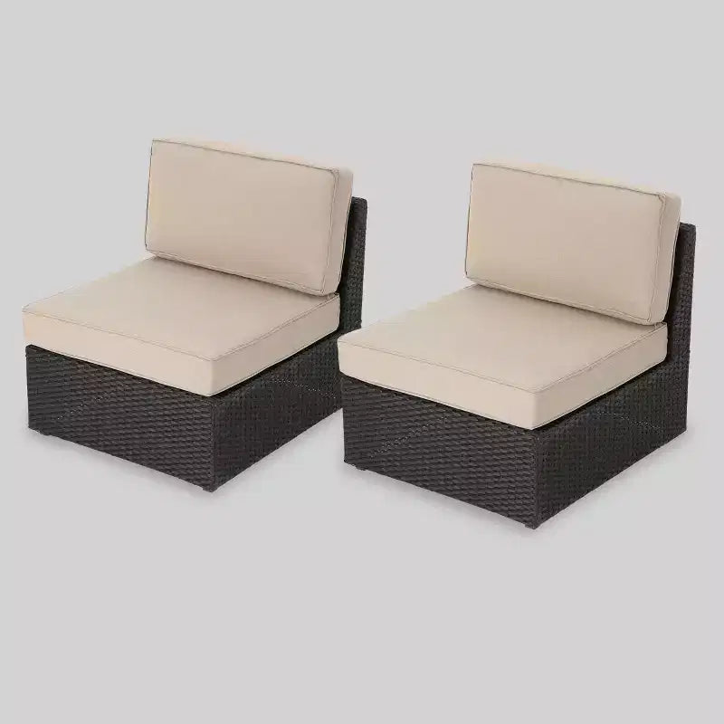 Divano componibile in vimini a 2 pezzi Santa Cruz - Christopher Knight Home
