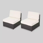 Santa Cruz 2pc Wicker Sectional Sofa Set - Christopher Knight Home