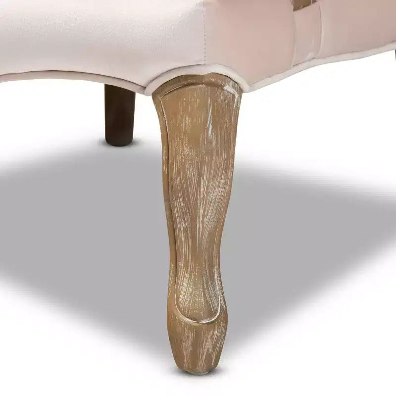 Vallea Traditional Velvet Wood Armchair - Baxton Studio