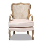Vallea Traditional Velvet Wood Armchair - Baxton Studio