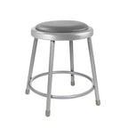 Sgabello da bar in acciaio con imbottitura in vinile resistente, confezione da 2 pezzi, grigio - Hampden Furnishings