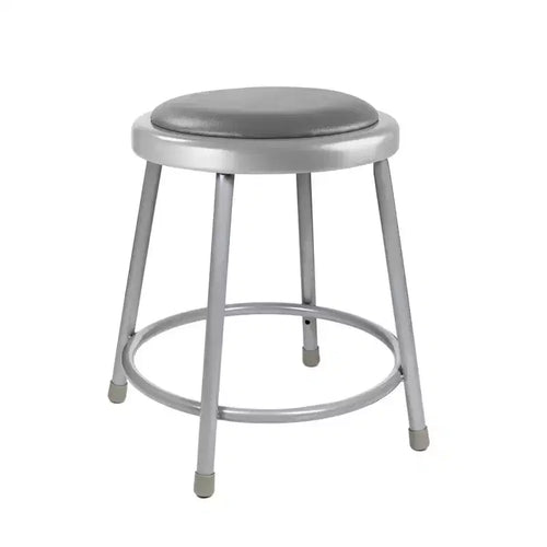 Sgabello da bar in acciaio con imbottitura in vinile resistente, confezione da 2 pezzi, grigio - Hampden Furnishings