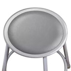 Sgabello da bar in acciaio con imbottitura in vinile resistente, confezione da 2 pezzi, grigio - Hampden Furnishings