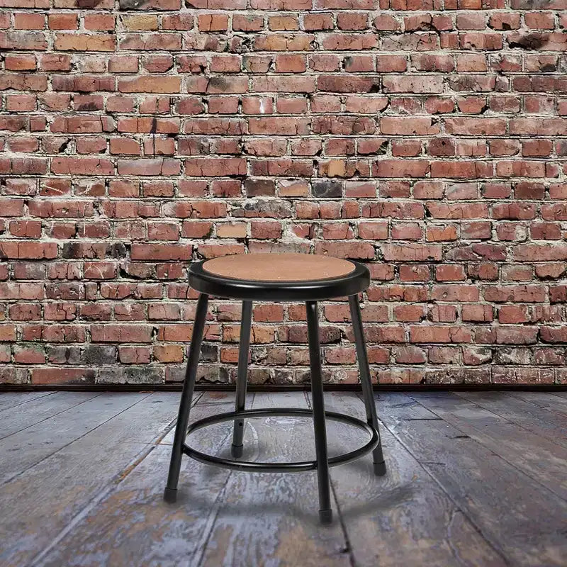 2pk Heavy Duty Steel Stool Black - Hampden Furnishings