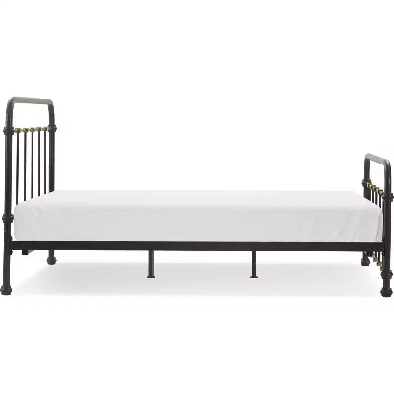 Renaud Parisian Metal Bed Black/Brass - Adore Dcor
