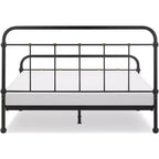Renaud Parisian Metal Bed Black/Brass - Adore Dcor